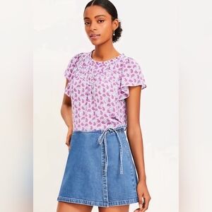 LOFT Blue Denim Skirt